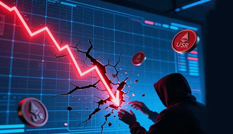 سقوط مشکوک استیبل‌کوین USR؛ نهنگ‌ها قبل از هک گریختند!